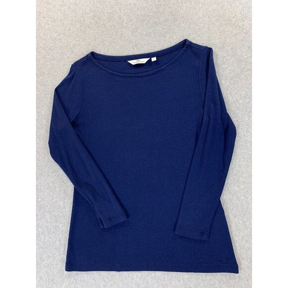 Vineyard Vines Cotton‎ Modal Blend Long Sleeve Shirt (Women's Small) Blue - Picture 1 of 13